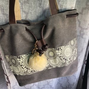 Olive Green Canvas Tote Purse Bag